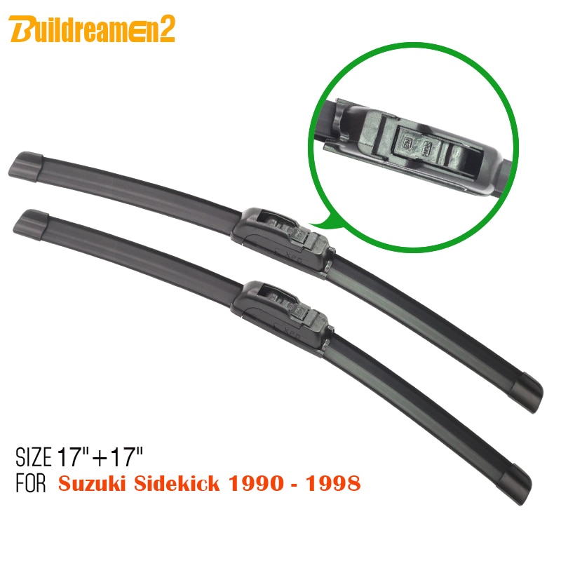 Buildreamen2 2Pcs ڵ SUV â    ̵ ε巯  ̳ Frameless Rustproof For Suzuki Sidekick 1990-1998